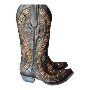 Old Gringo Studded Snake Cowboy Boot Women size 8.5